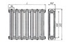 Радиатор чугунный МС-140 М 500 Луганск 4 секции - Интернет-магазин строительных материалов в Екатеринбурге-NOVA Prom Group 