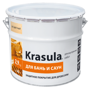 Защитный состав «KRASULA для бань и саун» 2.9 кг - Интернет-магазин строительных материалов в Екатеринбурге-NOVA Prom Group 