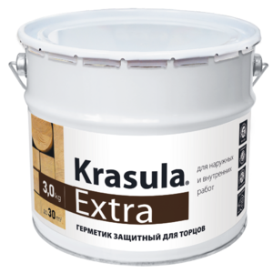 Герметик защитный для торцов "Krasula"-Extra 3 кг - Интернет-магазин строительных материалов в Екатеринбурге-NOVA Prom Group 