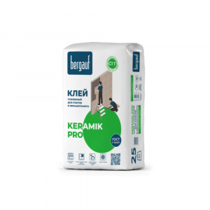 Клей усиленный для керамической плитки Bergauf Keramik Pro С1 25 кг - Интернет-магазин строительных материалов в Екатеринбурге-NOVA Prom Group 