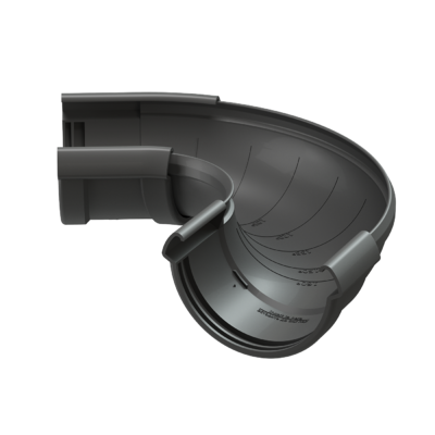Угол желоба регулируемый LUX, графит (RAL 7024) PVLR-1086 - Интернет-магазин строительных материалов в Екатеринбурге-NOVA Prom Group 