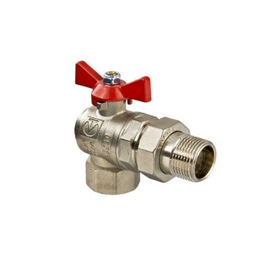 Кран шаровый Valtec 1/2" бабочка, с американкой, угловой, вн/нр (VT.228.N.04)  - Интернет-магазин строительных материалов в Екатеринбурге-NOVA Prom Group 